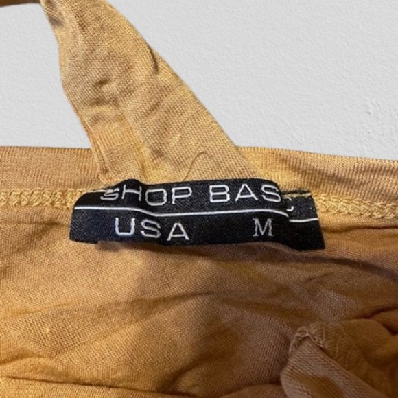 Mustard Criss Cross Back Tunic Top - Picture 8 of 9